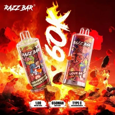 Razz Bar 60000 Jednorazowy-papieros|60 000 zaciągnięć, najlepszy wybór dla wa...