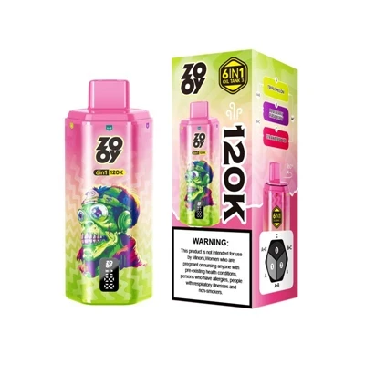 ZOOY 120K 6 w 1 — jednorazowy-papieros e-papieros o dużej-pojemności zapewnia...