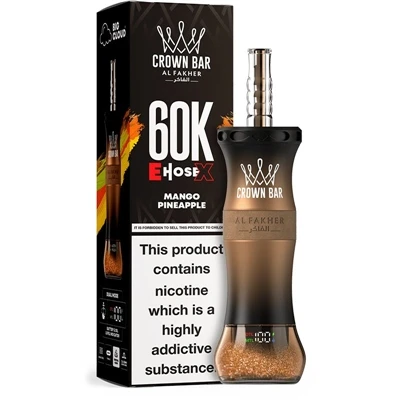 AL Fakher Crown Bar EHOSE X 60K: Nowa, dojrzała forma jednorazowego waporyzat...