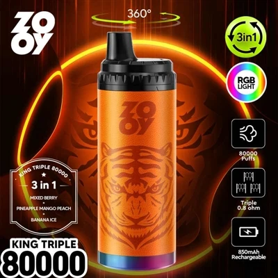 ZOOY KING 3-w-1 80000 Puff jednorazowego e-papierosa-: ustanawia nowy standar...