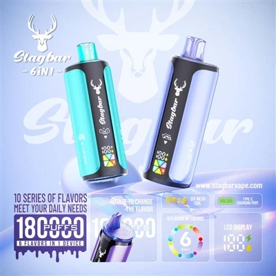 Stag Bar 6 cali1 180K Puffs: jedno urządzenie wykonujące sześć zadań, to napr...