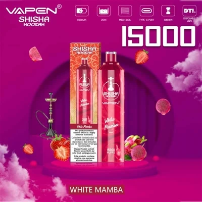 VAPEN SHISHA HOOKAH 15000: E-papieros o dużej-pojemności-, dzięki któremu prz...