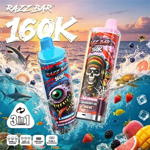 Razz Bar 160K Puff: połączenie wielu smaków, długiej żywotności baterii i int...