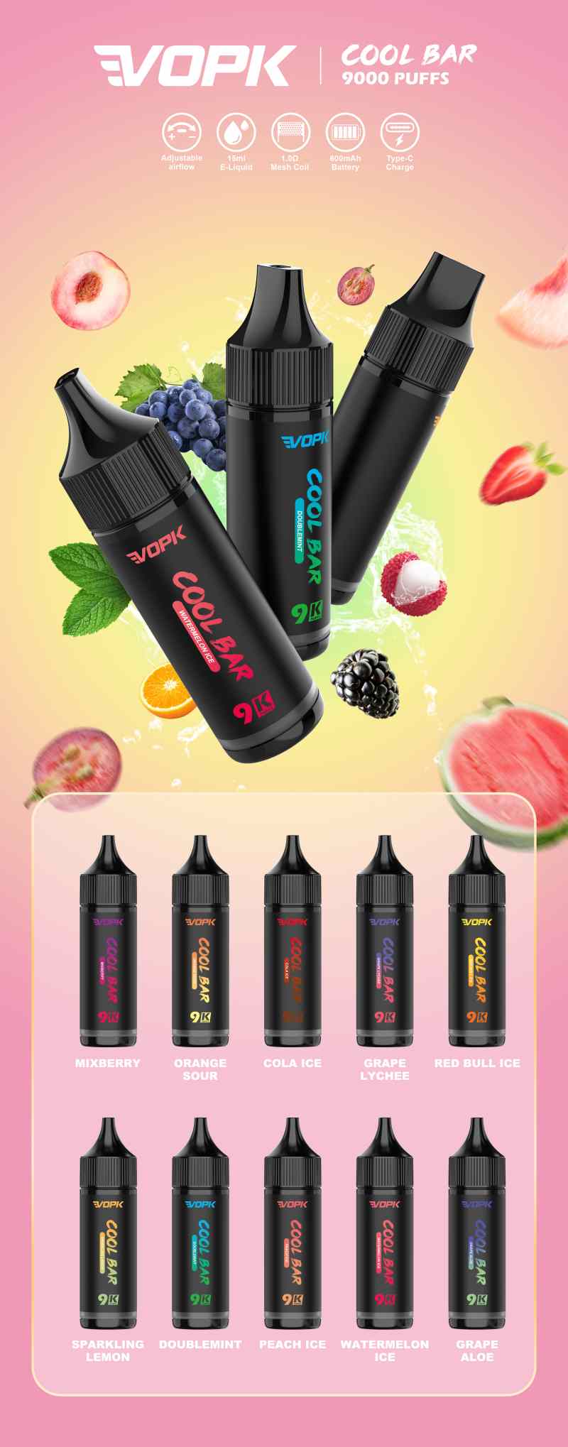 VOPK COOL BAR 9000 PUFFS haibao