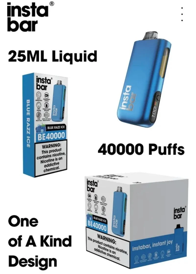 Factory-Wholesale-2024-Pod-Disposable-Pod-Vape-Instabar-Be40000-Fruit-Flavors-Crazy-Selling-Disposable-Vape Insta bar 40K Factory-Wholesale-2024-Pod-Disposable-Pod-Vape-Instabar-Be40000-Fruit-Flavors-Crazy-Selling-Disposable-Vape Insta bar 40K