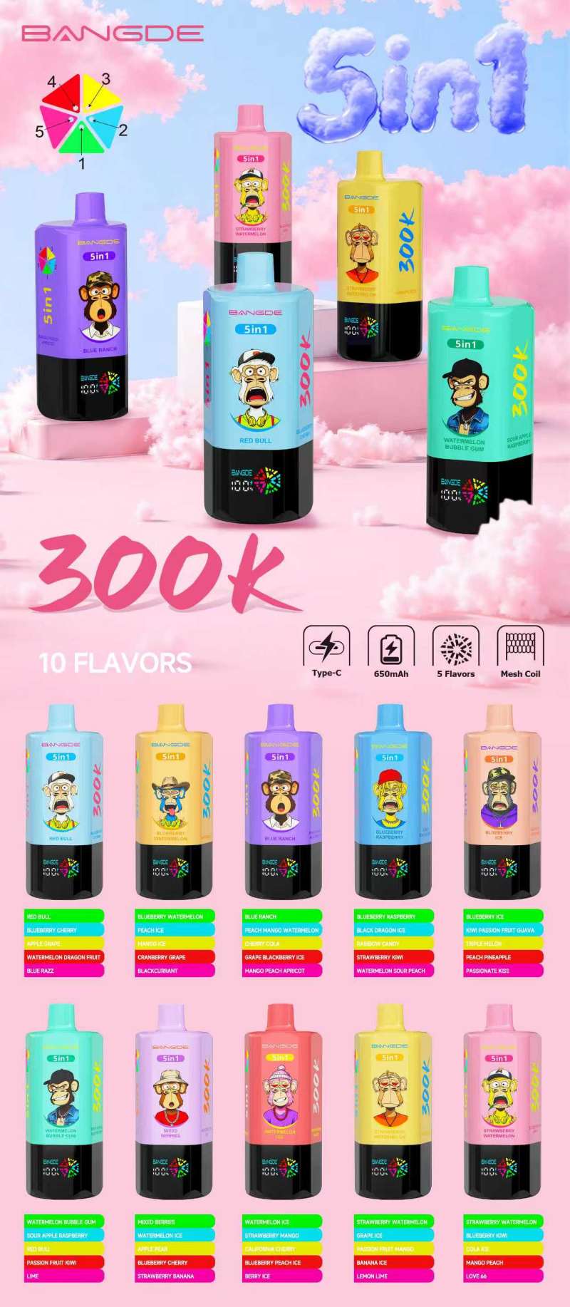 BANG DE 300K Taste List BANG DE 300K Taste List
