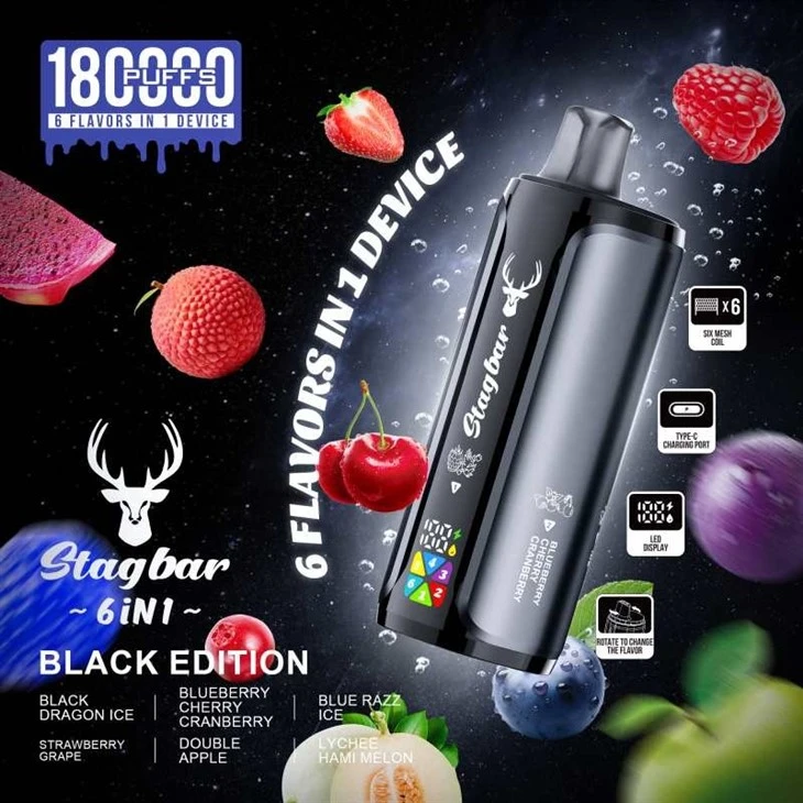 Stag Bar 6in1 180K Puffs Vape high quality