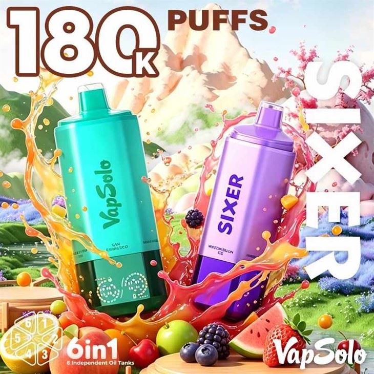 Vapsolo Sixer 180000 Puffs manufacturers Vapsolo Sixer 180000 Puffs manufacturers